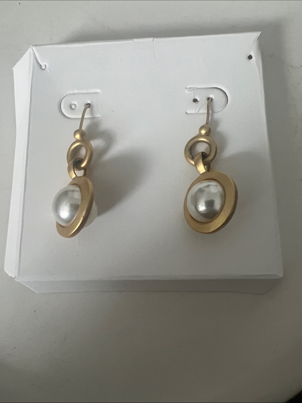 Gold-Tone Pearl Drop Earrings - Women's Jewelry